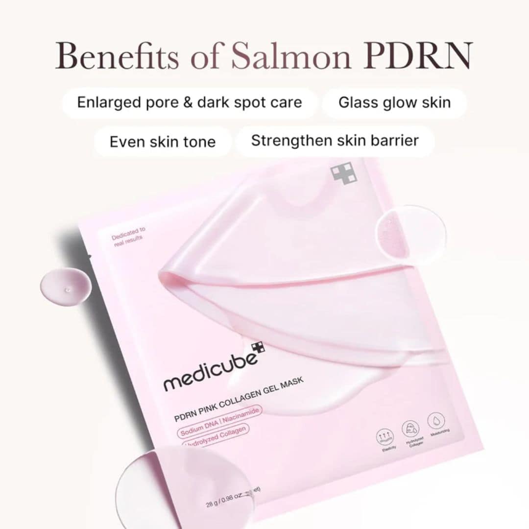 (4 PCS) Medicube PDRN Pink Collagen Gel Mask Box