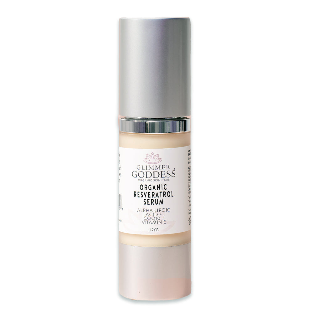 Glimmer Goddess Organic Resveratrol Instant Firming Serum - Visibly Smooths Fine Lines